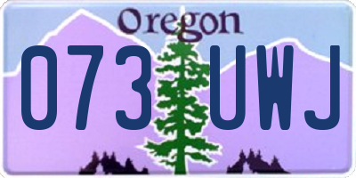 OR license plate 073UWJ