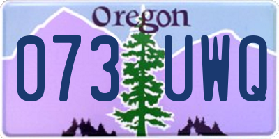 OR license plate 073UWQ