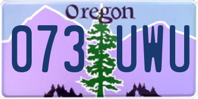 OR license plate 073UWU