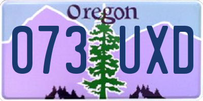 OR license plate 073UXD