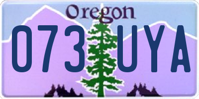 OR license plate 073UYA