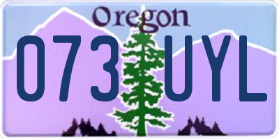 OR license plate 073UYL