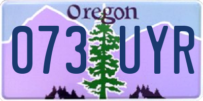 OR license plate 073UYR