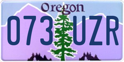 OR license plate 073UZR