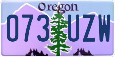 OR license plate 073UZW