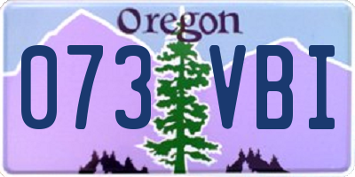 OR license plate 073VBI