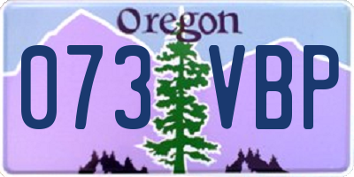 OR license plate 073VBP