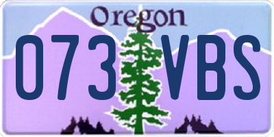 OR license plate 073VBS