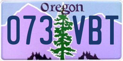 OR license plate 073VBT