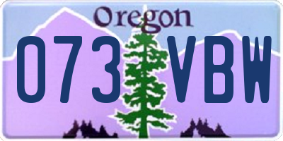 OR license plate 073VBW