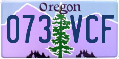 OR license plate 073VCF