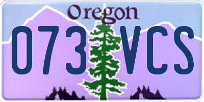 OR license plate 073VCS
