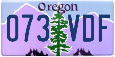 OR license plate 073VDF