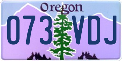 OR license plate 073VDJ