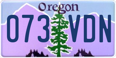 OR license plate 073VDN
