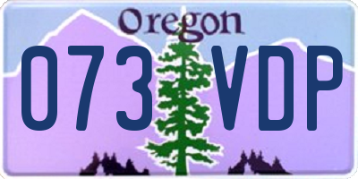 OR license plate 073VDP