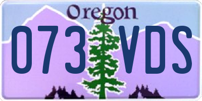OR license plate 073VDS