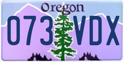 OR license plate 073VDX
