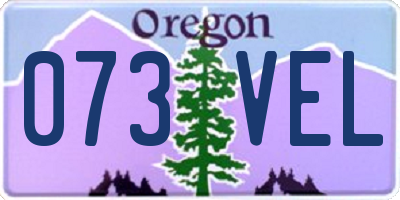 OR license plate 073VEL