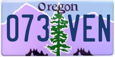 OR license plate 073VEN