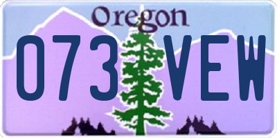 OR license plate 073VEW