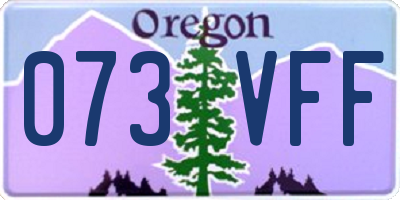 OR license plate 073VFF
