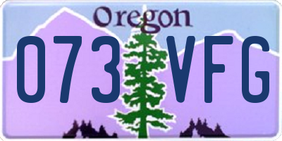 OR license plate 073VFG