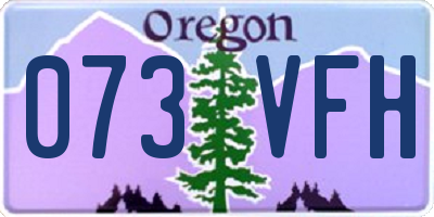 OR license plate 073VFH
