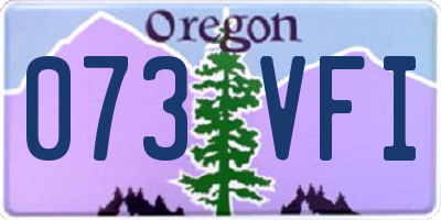 OR license plate 073VFI