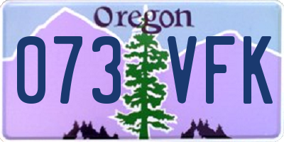 OR license plate 073VFK