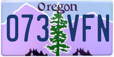 OR license plate 073VFN