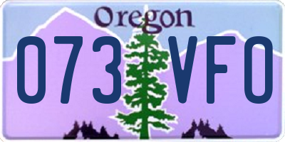 OR license plate 073VFO