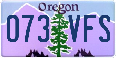 OR license plate 073VFS