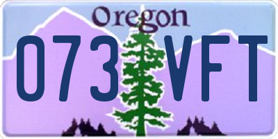 OR license plate 073VFT