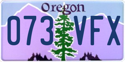 OR license plate 073VFX