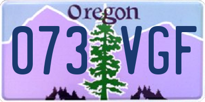 OR license plate 073VGF