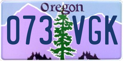 OR license plate 073VGK