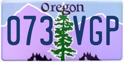 OR license plate 073VGP