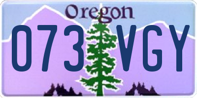 OR license plate 073VGY