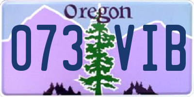 OR license plate 073VIB