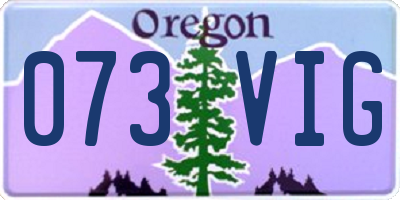 OR license plate 073VIG