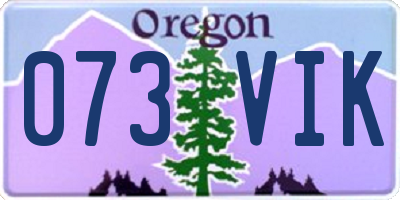 OR license plate 073VIK