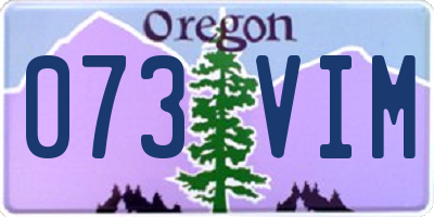 OR license plate 073VIM