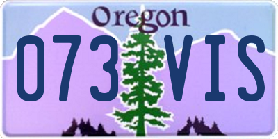 OR license plate 073VIS