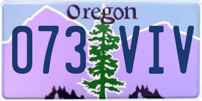 OR license plate 073VIV