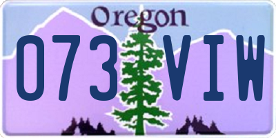 OR license plate 073VIW