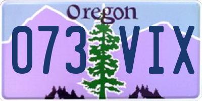 OR license plate 073VIX