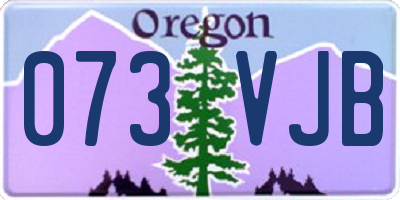 OR license plate 073VJB