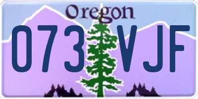 OR license plate 073VJF