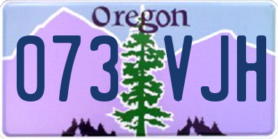 OR license plate 073VJH